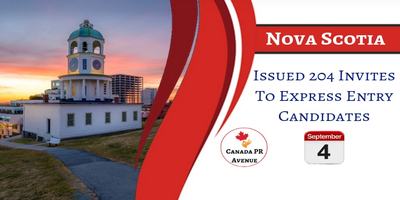 Nova Scotia Issued 204 Invites to Express Entry Candidates on 4 Sep, 2019