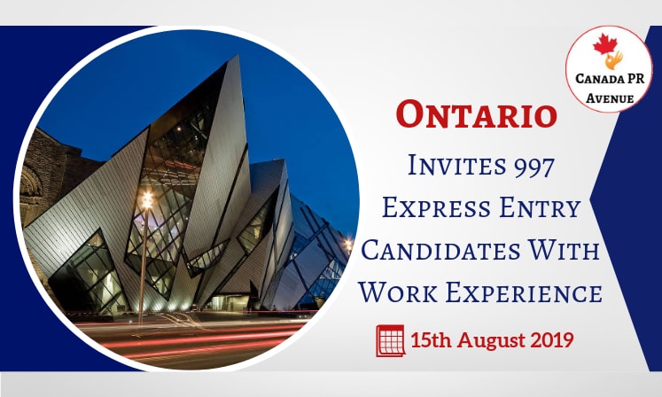 OINP Issued 997 NOIs to Express Entry Candidates on 15th August 2019