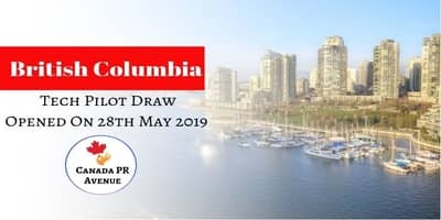 British Columbia -Tech Pilot Draw on May 28, 2019
