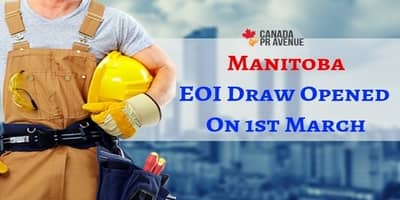 Manitoba EOI Draw Opened on 1st March