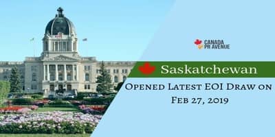 Saskatchewan Opened Latest EOI Draw on Feb 27, 2019